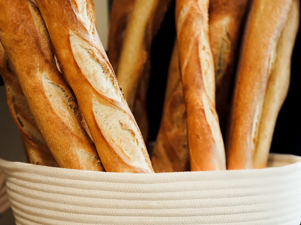Baguettes in a basket