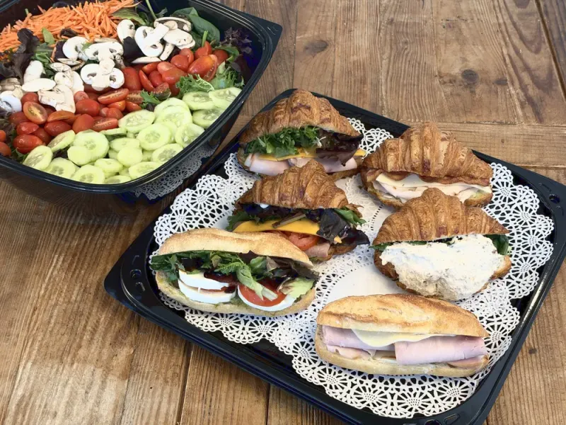 Group Sandwich Box with a Shareable Salad